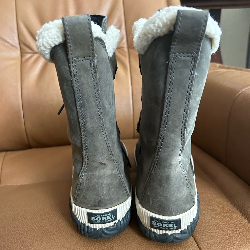 Sorel slouch duck boots charcoal gray 8 39 excellent - Picture 3 of 11